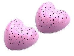 Niermann 2 X LED Nachtlicht SOLAR HEART Projiziert Herzen/Sterne Mit Solar/USB Aufladbar