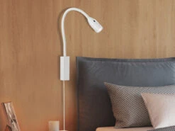 Fischer & Honsel 2er SET 2in1 LED Wandlampen & Bettlampen Weiß Dimmbar, Schwanenhals Leselampen -Heimbeleuchtung Angebote 2er set 2in1 led wandlampen bettlampen weiss dimmb 7