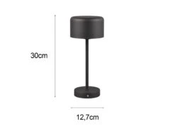 MeineWunschleuchte 2er SET Akku Tischleuchten 30cm, Per USB Aufladbar, Dimmbar, Schwarz -Heimbeleuchtung Angebote 2er set akku tischleuchten 30cm per usb aufladbar 1 12