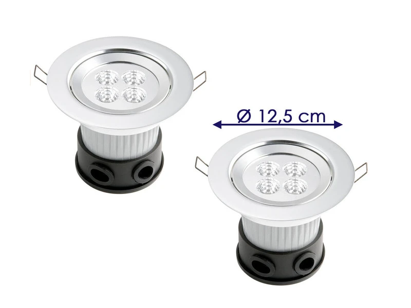 Konstsmide 2er Set LED Deckeneinbaustrahler Für Bad Und Außenbereich, Ø 12,5cm, Schwenkbar 5 Konstsmide 2er Set LED Deckeneinbaustrahler Für Bad Und Außenbereich, Ø 12,5cm, Schwenkbar – Bild 5