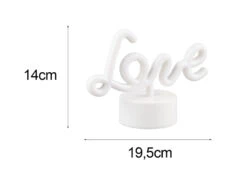 MeineWunschleuchte 2er SET LED Dekoleuchte Mit Schriftzug Love Batterie- Oder USB Betrieben H: 14cm -Heimbeleuchtung Angebote 2er set led dekoleuchte mit schriftzug love batter 3