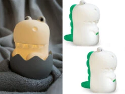 MeineWunschleuchte 2er Set LED Nachtlichter, Per USB Aufladbar, Mit Farbwechsel & 2 Lichtmodi