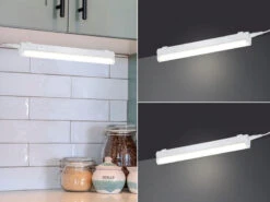 MeineWunschleuchte 2er SET LED Unterbauleuchten Mit Schalter & 230V Direktanschluss, 28cm Kurz