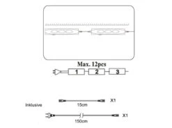 MeineWunschleuchte 2er SET LED Unterbauleuchten Weiß Flach Mit 230V Direktanschluss, 40cm -Heimbeleuchtung Angebote 2er set led unterbauleuchten weiss flach mit 230v 1 5
