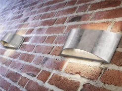 Fischer & Honsel 2er Set LED Wandleuchten Innen Up And Down Flach Dimmbar - Design Silber Antik