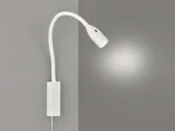 Fischer & Honsel 2in1 LED Wandleuchte & Bettleuchte STEN Weiß Dimmbar, Schwanenhals Leseleuchte -Heimbeleuchtung Angebote 2in1 led wandleuchte bettleuchte sten weiss dimmba 2