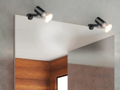 Trio Leuchten Badezimmerlampe LORENZO In Schwarz - Spiegelklemmleuchte Mit Schwenkbarem Spot -Heimbeleuchtung Angebote badezimmerlampe lorenzo in schwarz spiegelklemmleu 4