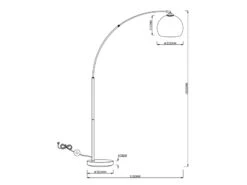 Reality Leuchten Bogenleuchte BRASILIA 1 Flammig Metall Silber, Acryl Lampenschirm, 180cm Hoch -Heimbeleuchtung Angebote bogenleuchte brasilia 1 flammig metall silber acry 5
