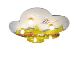 Niermann Coole LED Kinder Deckenleuchte Tolle Autos Zugschalter Für LED-Schlummerlicht