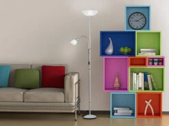 Reality Leuchten Deckenfluter ERZWO Mit Flexibler Leselampe, Höhe 180cm