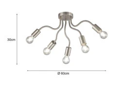 FHL Easy Deckenleuchte BREE 5 Flammig Ø 60cm Mit Beweglichen Armen Design Modern -Heimbeleuchtung Angebote deckenleuchte bree 5 flammig 60cm mit beweglichen 1 2