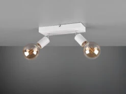 Reality Leuchten Deckenstrahler VANNES 2 Flammig Weiß, Balken 26cm Breit -Heimbeleuchtung Angebote deckenstrahler vannes 2 flammig weiss balken 26cm 1 2