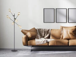 Trio Leuchten Design Stehleuchte CROSS Mit Schwenkbaren Armen In Schwarz & Bronze