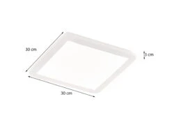 Reality Leuchten Dimmbare LED Deckenleuchte CAMILLUS Flache Badezimmerlampe 30x30cm Weiß IP44 -Heimbeleuchtung Angebote dimmbare led deckenleuchte camillus flache badezim 21