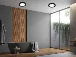 Reality Leuchten Dimmbare LED Deckenleuchte CAMILLUS Flache Badezimmerlampe Ø17cm Schwarz IP44 -Heimbeleuchtung Angebote dimmbare led deckenleuchte camillus flache badezim 38