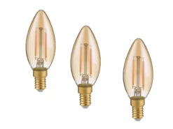 Trio Leuchten E14 Filament LED 3Stk. - 2 Watt, 225 Lumen Warmweiß, Ø3cm - Nicht Dimmbar