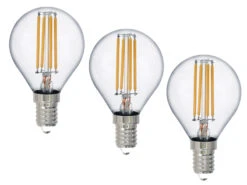 Trio Leuchten E14 Filament LED 3Stk. - 2 Watt, 250 Lumen, Warmweiß, Ø 4cm - Nicht Dimmbar