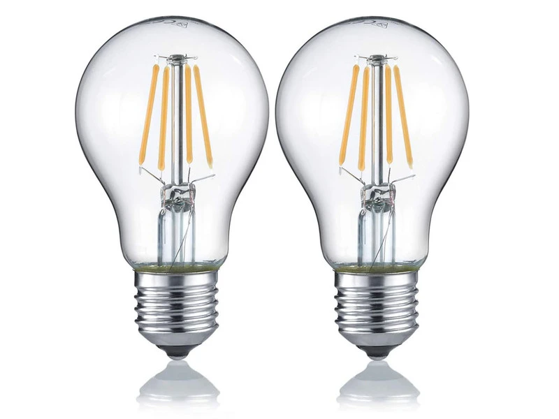 Trio Leuchten E27 Filament LED 2Stk. á 4 Watt, 470 Lumen, 3000 K Warmweiß, Ø6cm- Nicht Dimmbar 1 Trio Leuchten E27 Filament LED 2Stk. á 4 Watt, 470 Lumen, 3000 K Warmweiß, Ø6cm- Nicht Dimmbar