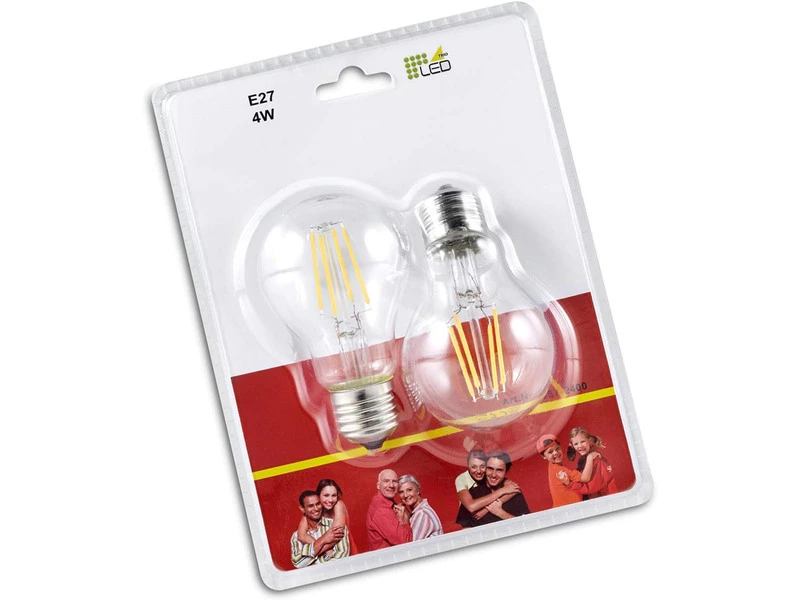 Trio Leuchten E27 Filament LED 2Stk. á 4 Watt, 470 Lumen, 3000 K Warmweiß, Ø6cm- Nicht Dimmbar 2 Trio Leuchten E27 Filament LED 2Stk. á 4 Watt, 470 Lumen, 3000 K Warmweiß, Ø6cm- Nicht Dimmbar – Bild 2