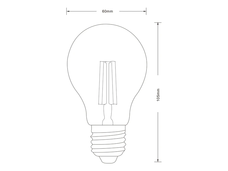 Trio Leuchten E27 Filament LED 2Stk. á 4 Watt, 470 Lumen, 3000 K Warmweiß, Ø6cm- Nicht Dimmbar 3 Trio Leuchten E27 Filament LED 2Stk. á 4 Watt, 470 Lumen, 3000 K Warmweiß, Ø6cm- Nicht Dimmbar – Bild 3