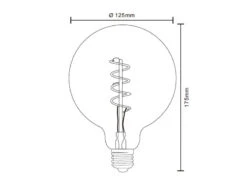 Globo E27 Filament LED - 4 Watt, 200 Lumen, Warmweiß, Ø12,5cm - Extern Dimmbar -Heimbeleuchtung Angebote e27 filament led 4 watt 200 lumen warmweiss 125cm 1 2