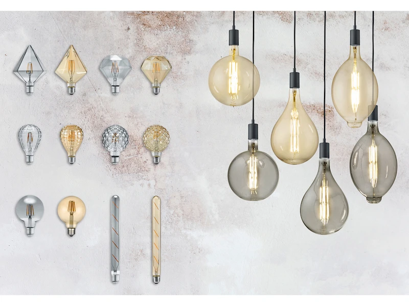 Trio Leuchten E27 Filament LED - 6 Watt, 190 Lumen, 1800K Warmweiß, Ø9,5cm - Nicht Dimmbar 2 Trio Leuchten E27 Filament LED - 6 Watt, 190 Lumen, 1800K Warmweiß, Ø9,5cm - Nicht Dimmbar – Bild 2