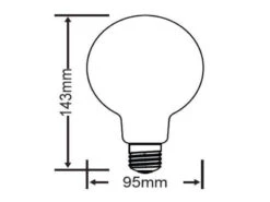 Trio Leuchten E27 Filament LED - 8 Watt, 806 Lumen, Warmweiß, Ø9,5cm - 3 Stufen Dimmer -Heimbeleuchtung Angebote e27 filament led 8 watt 806 lumen warmweiss 95cm 3 2