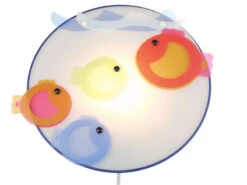 Niermann Farbenfrohe LED Wandleuchte Ø25cm Bruchsicherer Schirm Applikation KLEINE FISCHE -Heimbeleuchtung Angebote farbenfrohe led wandleuchte 25cm bruchsicherer sch 6