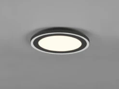 Reality Leuchten Flache LED Deckenleuchte CARUS Ø34cm Leuchtflächen Getrennt Schaltbar Schwarz -Heimbeleuchtung Angebote flache led deckenleuchte carus 34cm leuchtflaechen 3
