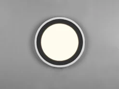 Reality Leuchten Flache LED Deckenleuchte CARUS Ø34cm Leuchtflächen Getrennt Schaltbar Schwarz -Heimbeleuchtung Angebote flache led deckenleuchte carus 34cm leuchtflaechen 7