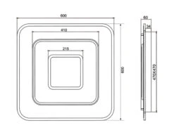 Reality Leuchten Flache LED Deckenleuchte JORA Weiß Mit Fernbedienung Dimmbar, 60x60cm -Heimbeleuchtung Angebote flache led deckenleuchte jora weiss mit fernbedien 5