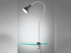 Fischer & Honsel Flexible Klemmleuchte LOLLAND Schwarz - Leselampe Für Bett & Sofa