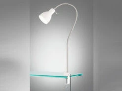 Fischer & Honsel Flexible Klemmleuchte LOLLAND Weiß - Leselampe Für Bett & Sofa