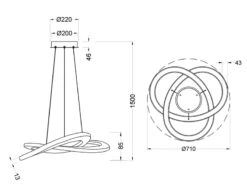 Trio Leuchten Große LED OAKLAND Pendellampe Geschwungen Mit Switch Dimmer, Silber Matt 71 Cm 10 Trio Leuchten Große LED OAKLAND Pendellampe Geschwungen Mit Switch Dimmer, Silber Matt 71 Cm -Heimbeleuchtung Angebote grosse led oakland pendellampe geschwungen mit swi 4