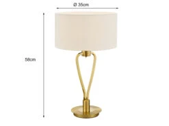 Trio Leuchten Große Tischleuchte PARIS II Messing Mit Stoff Lampenschirm Weiß, Höhe 58cm 10 Trio Leuchten Große Tischleuchte PARIS II Messing Mit Stoff Lampenschirm Weiß, Höhe 58cm -Heimbeleuchtung Angebote grosse tischleuchte paris ii messing mit stoff lam 3