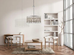 KICHLER Großer Kronleuchter PIPER 6-flammig Mit Filigranem Kristall Glas Chrom, Ø 61,6cm -Heimbeleuchtung Angebote grosser kronleuchter piper 6 flammig mit filigrane 17