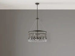 KICHLER Großer Kronleuchter PIPER 6-flammig Mit Filigranem Kristall Glas Braun, Ø 61,6cm -Heimbeleuchtung Angebote grosser kronleuchter piper 6 flammig mit filigrane 2