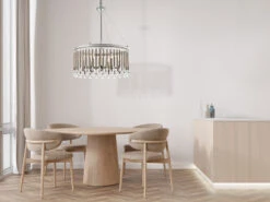 KICHLER Großer Kronleuchter PIPER 6-flammig Mit Filigranem Kristall Glas Chrom, Ø 61,6cm -Heimbeleuchtung Angebote grosser kronleuchter piper 6 flammig mit filigrane 20