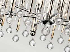 KICHLER Großer Kronleuchter PIPER 6-flammig Mit Filigranem Kristall Glas Chrom, Ø 61,6cm -Heimbeleuchtung Angebote grosser kronleuchter piper 6 flammig mit filigrane 22