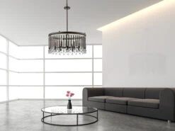 KICHLER Großer Kronleuchter PIPER 6-flammig Mit Filigranem Kristall Glas Braun, Ø 61,6cm -Heimbeleuchtung Angebote grosser kronleuchter piper 6 flammig mit filigrane 4