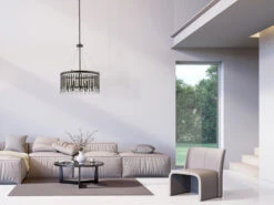 KICHLER Großer Kronleuchter PIPER 6-flammig Mit Filigranem Kristall Glas Braun, Ø 61,6cm -Heimbeleuchtung Angebote grosser kronleuchter piper 6 flammig mit filigrane 6