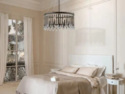 KICHLER Großer Kronleuchter PIPER 6-flammig Mit Filigranem Kristall Glas Braun, Ø 61,6cm -Heimbeleuchtung Angebote grosser kronleuchter piper 6 flammig mit filigrane 8