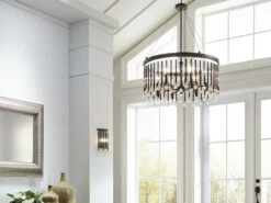 KICHLER Großer Kronleuchter PIPER 6-flammig Mit Filigranem Kristall Glas Braun, Ø 61,6cm -Heimbeleuchtung Angebote grosser kronleuchter piper 6 flammig mit filigrane 9