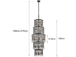 KICHLER Großer Kronleuchter PIPER Mit Filigranem Kristall Glas, Braun, Bis 3,75cm Lang -Heimbeleuchtung Angebote grosser kronleuchter piper mit filigranem kristall 3