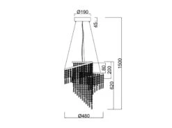 MeineWunschleuchte Großer LED Kronleuchter Mit Acryl Kristallbehang Und Fernbedienung Ø 48cm -Heimbeleuchtung Angebote grosser led kronleuchter mit acryl kristallbehang 1 8