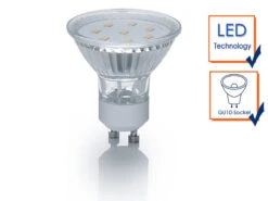 Reality Leuchten GU10 LED 5er SET, 3 Watt 250 Lumen 3000 Kelvin Warmweiß, Ø5cm - Nicht Dimmbar -Heimbeleuchtung Angebote gu10 led 5er set 3 watt 250 lumen 3000 kelvin warm 5