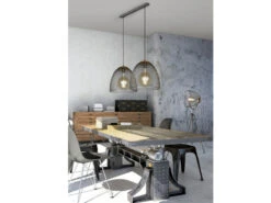 Trio Leuchten Höhenverstellbare LED Tripod Stehlampe Mit Großem Metallgeflecht Lampenschirm -Heimbeleuchtung Angebote hoehenverstellbare led tripod stehlampe mit grosse 2