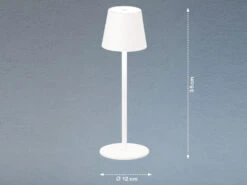 FHL Easy Kabellose Akku Tischlampe TROPEA Weiß 38cm Mit USB Kabel & Sensor Dimmer -Heimbeleuchtung Angebote kabellose akku tischlampe tropea weiss 38cm mit us 3
