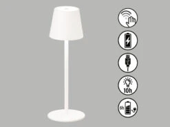 FHL Easy Kabellose Akku Tischlampe TROPEA Weiß 38cm Mit USB Kabel & Sensor Dimmer -Heimbeleuchtung Angebote kabellose akku tischlampe tropea weiss 38cm mit us 4