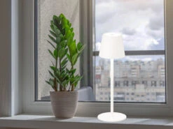 FHL Easy Kabellose Akku Tischlampe TROPEA Weiß 38cm Mit USB Kabel & Sensor Dimmer -Heimbeleuchtung Angebote kabellose akku tischlampe tropea weiss 38cm mit us 5